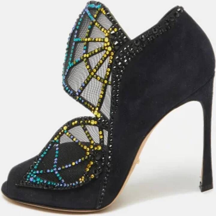 Sergio Rossi Pre-owned Mesh heels Blue Dames