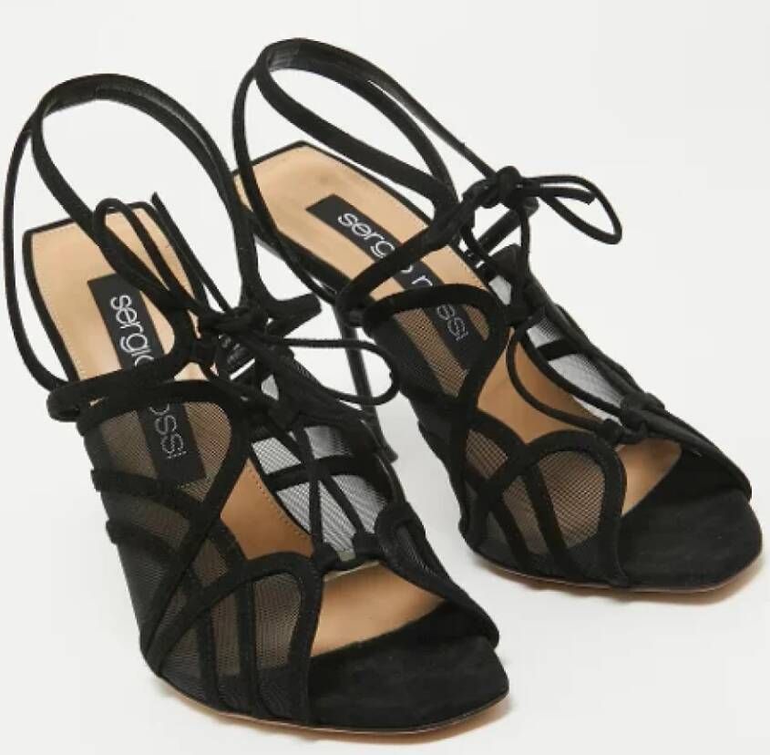 Sergio Rossi Pre-owned Mesh sandals Black Dames