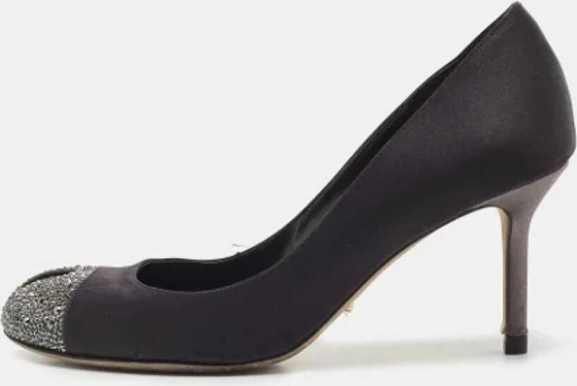 Sergio Rossi Pre-owned Satin heels Black Dames