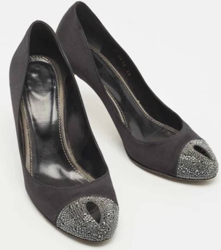 Sergio Rossi Pre-owned Satin heels Black Dames