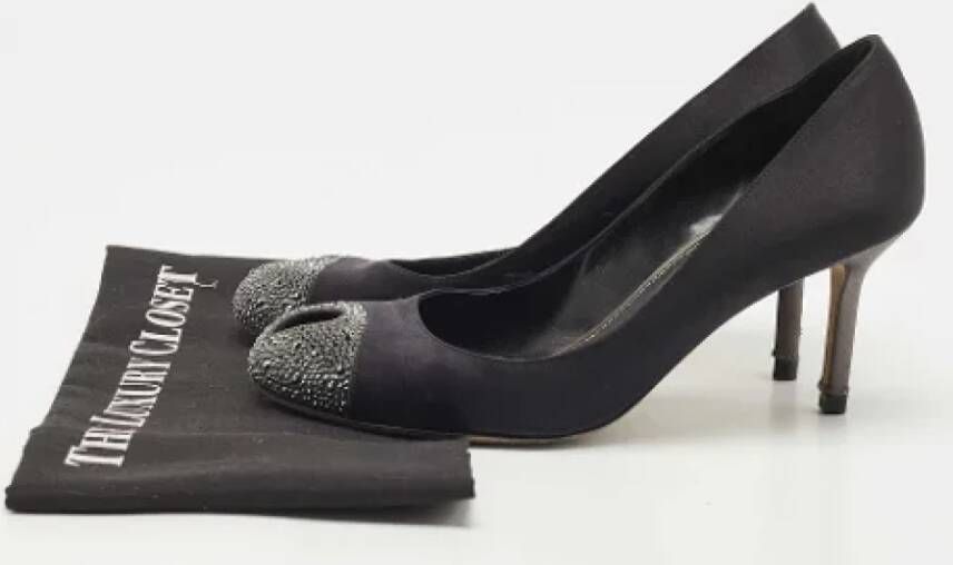 Sergio Rossi Pre-owned Satin heels Black Dames