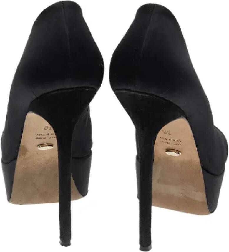 Sergio Rossi Pre-owned Satin heels Black Dames