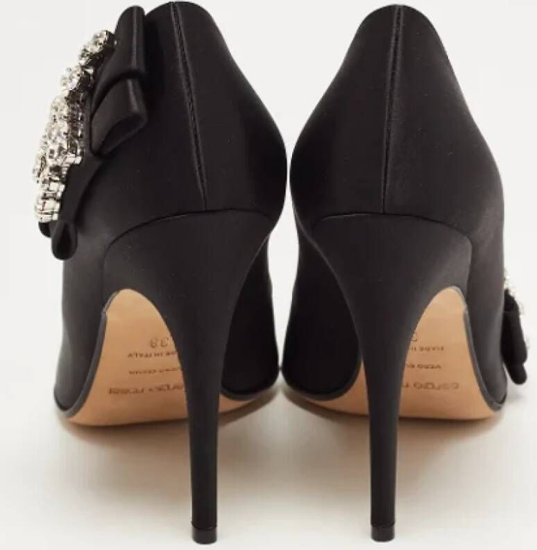 Sergio Rossi Pre-owned Satin heels Black Dames