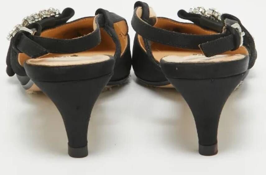 Sergio Rossi Pre-owned Satin heels Black Dames