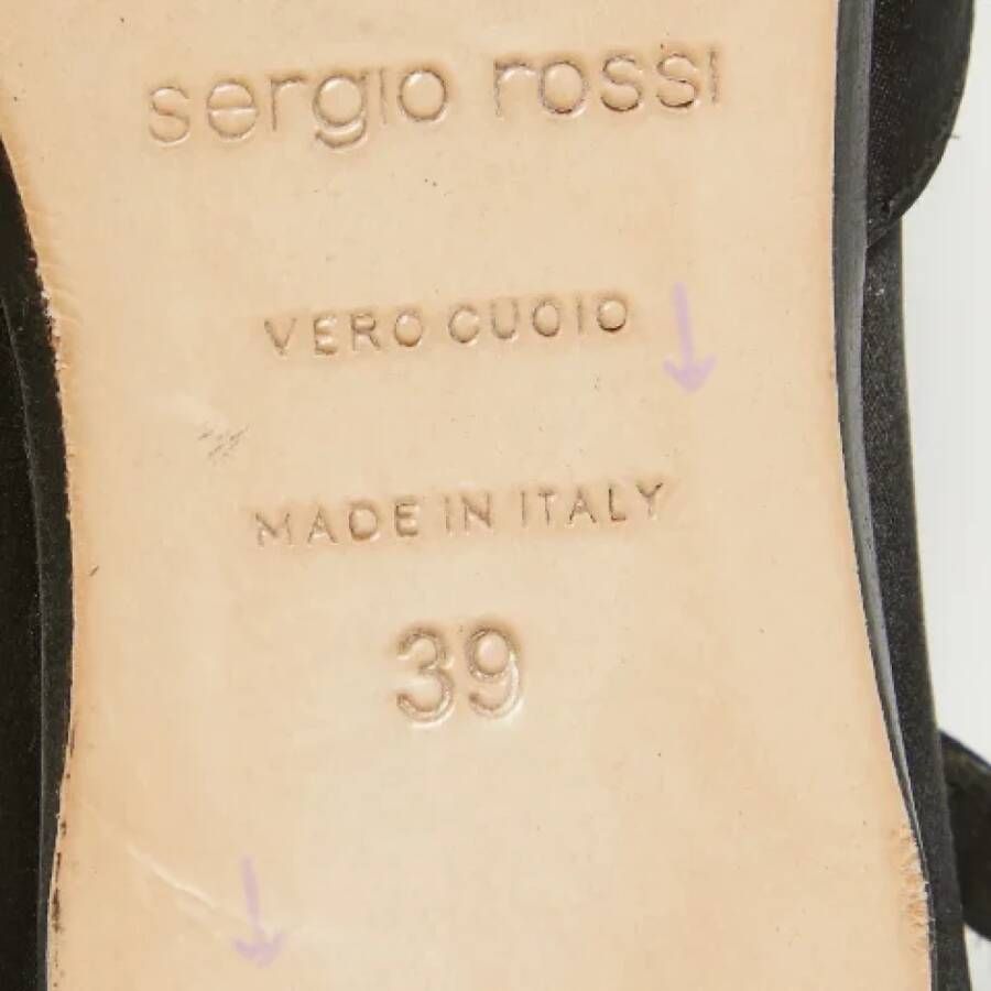 Sergio Rossi Pre-owned Satin heels Black Dames