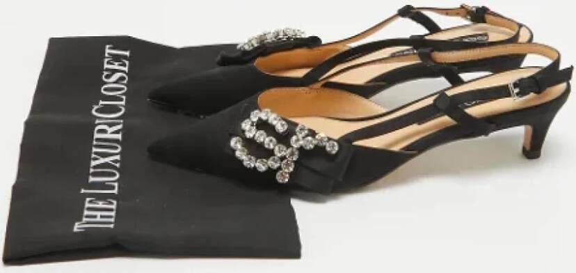 Sergio Rossi Pre-owned Satin heels Black Dames