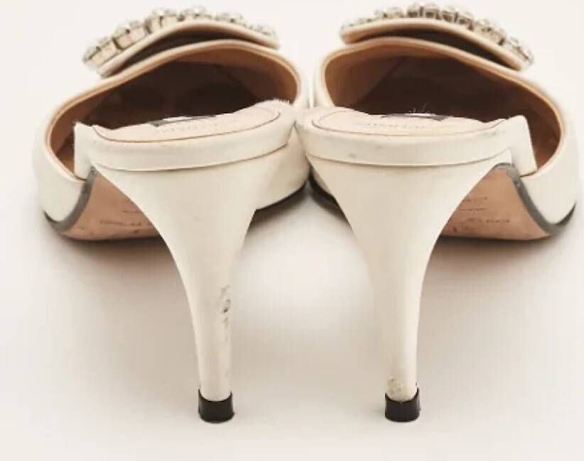 Sergio Rossi Pre-owned Satin mules White Dames