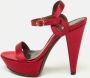 Sergio Rossi Pre-owned Satin sandals Red Dames - Thumbnail 2