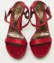 Sergio Rossi Pre-owned Satin sandals Red Dames - Thumbnail 3