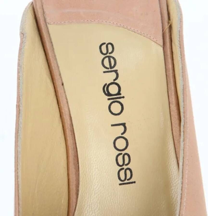 Sergio Rossi Pre-owned Silk mules Pink Dames