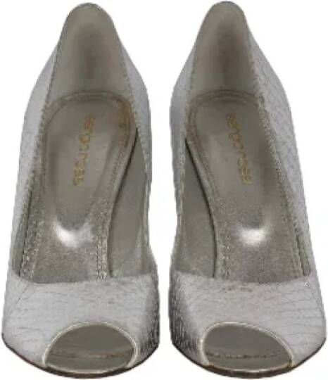 Sergio Rossi Pre-owned Silver heels Gray Dames