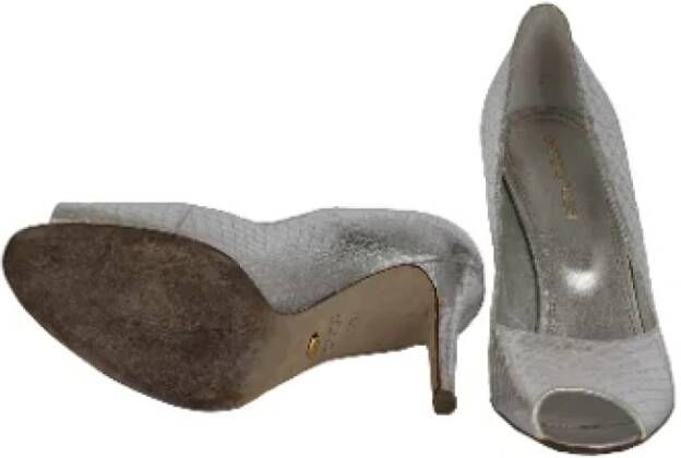 Sergio Rossi Pre-owned Silver heels Gray Dames