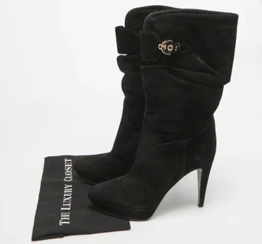 Sergio Rossi Pre-owned Suede boots Black Dames