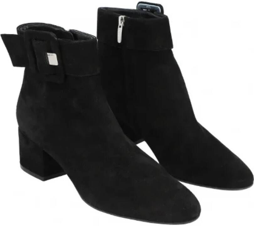 Sergio Rossi Pre-owned Suede boots Black Dames