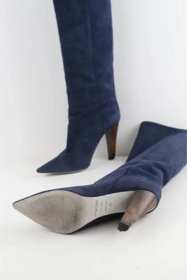 Sergio Rossi Pre-owned Suede boots Blue Dames