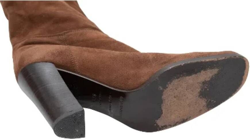 Sergio Rossi Pre-owned Suede boots Brown Dames