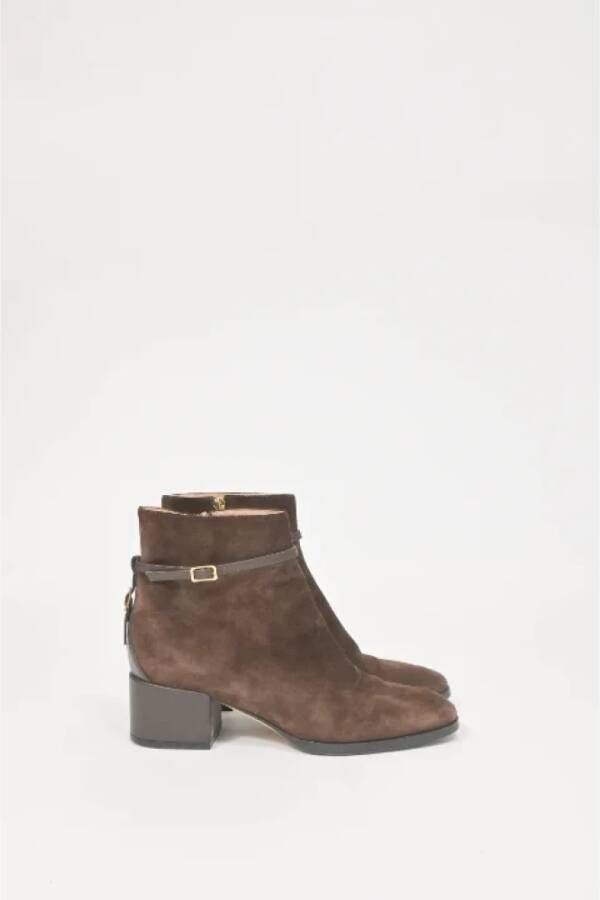 Sergio Rossi Pre-owned Suede boots Brown Dames