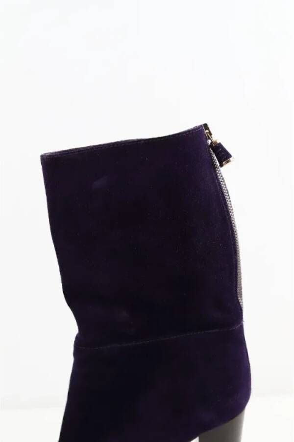 Sergio Rossi Pre-owned Suede boots Purple Dames