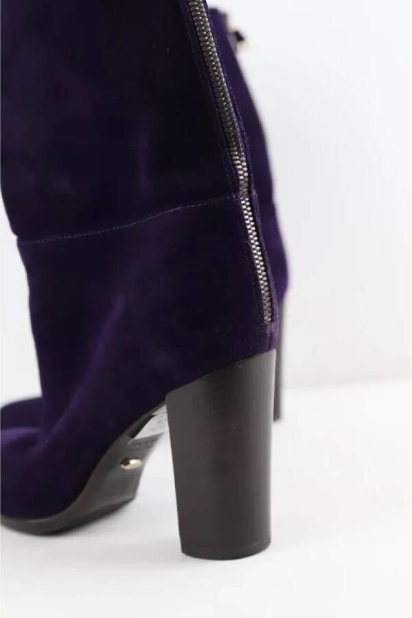 Sergio Rossi Pre-owned Suede boots Purple Dames