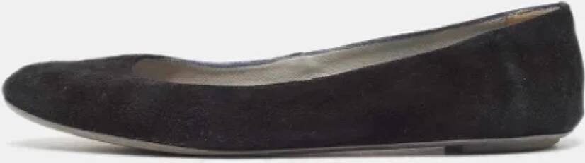 Sergio Rossi Pre-owned Suede flats Black Dames