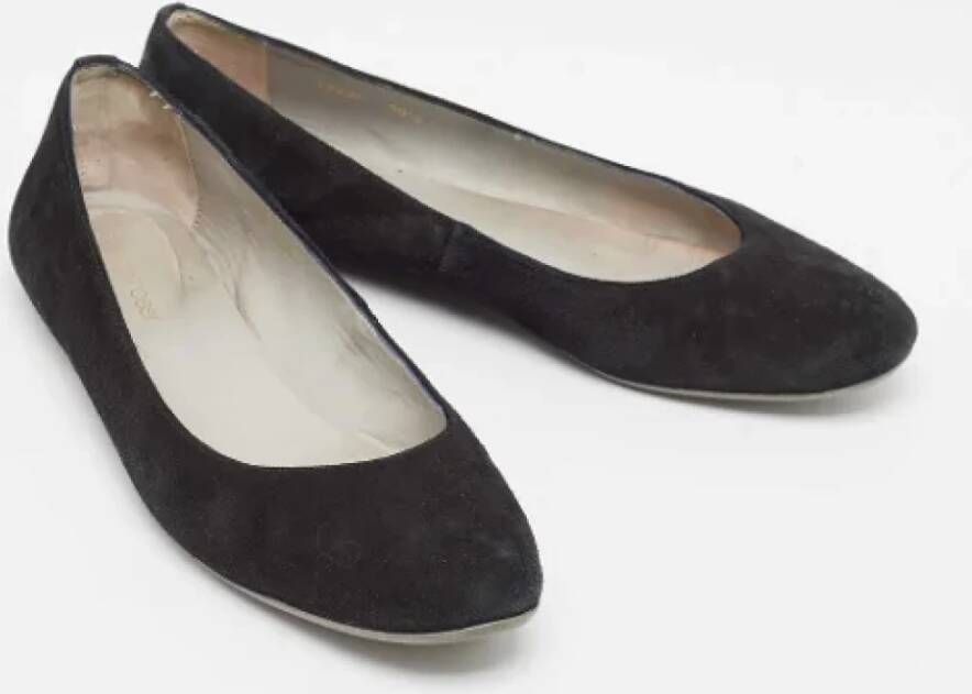 Sergio Rossi Pre-owned Suede flats Black Dames