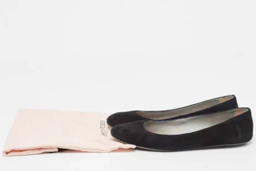 Sergio Rossi Pre-owned Suede flats Black Dames