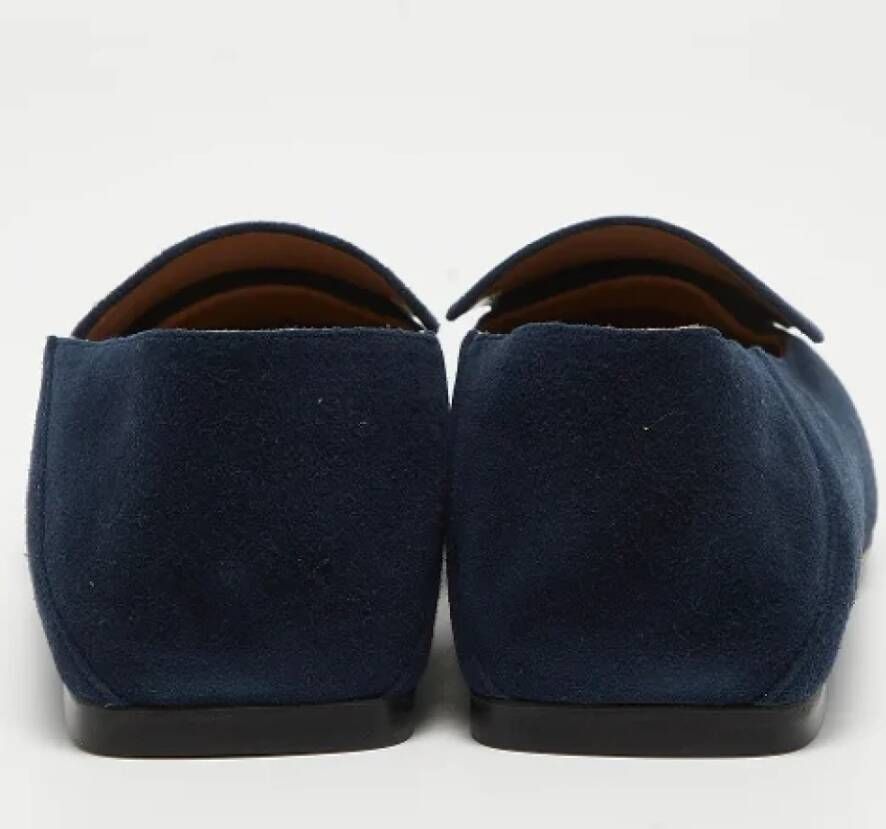 Sergio Rossi Pre-owned Suede flats Blue Dames