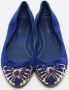 Sergio Rossi Pre-owned Suede flats Blue Dames - Thumbnail 3