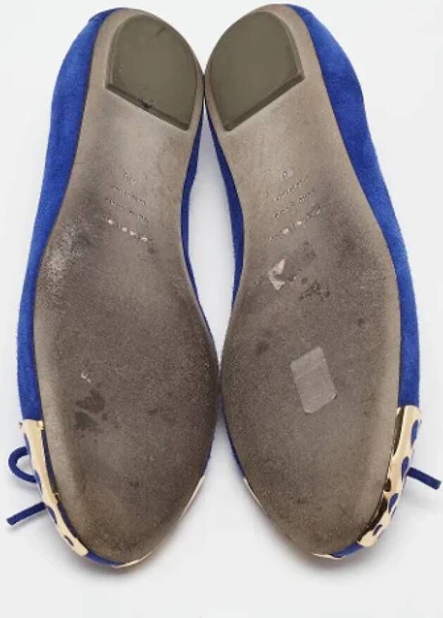 Sergio Rossi Pre-owned Suede flats Blue Dames