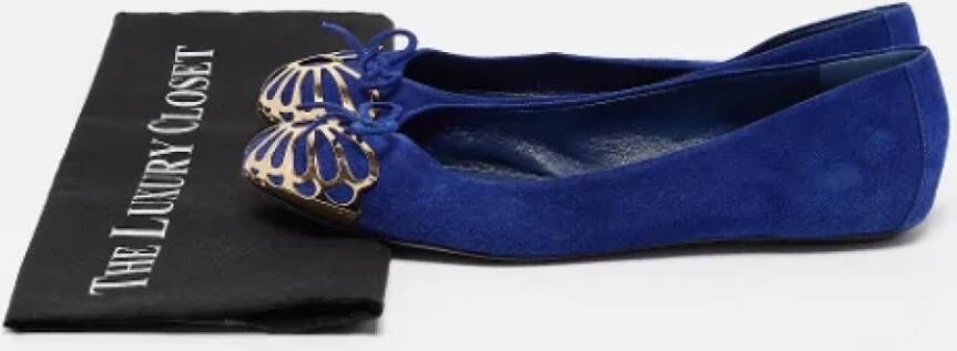 Sergio Rossi Pre-owned Suede flats Blue Dames