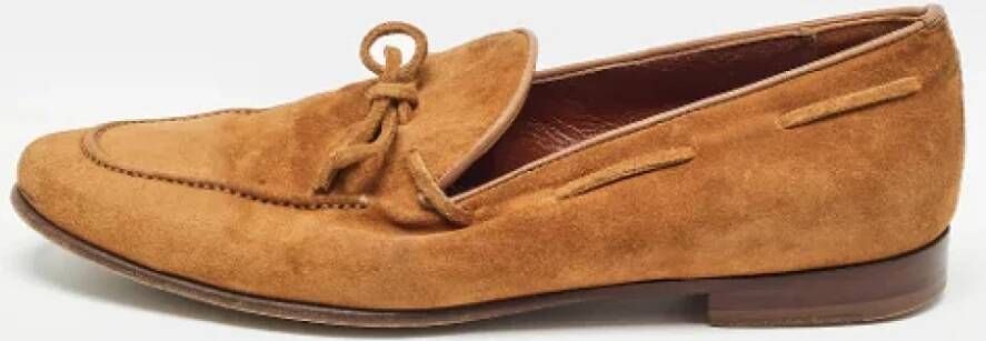 Sergio Rossi Pre-owned Suede flats Brown Dames