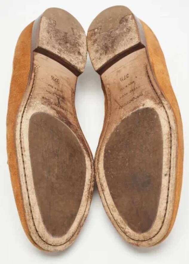 Sergio Rossi Pre-owned Suede flats Brown Dames