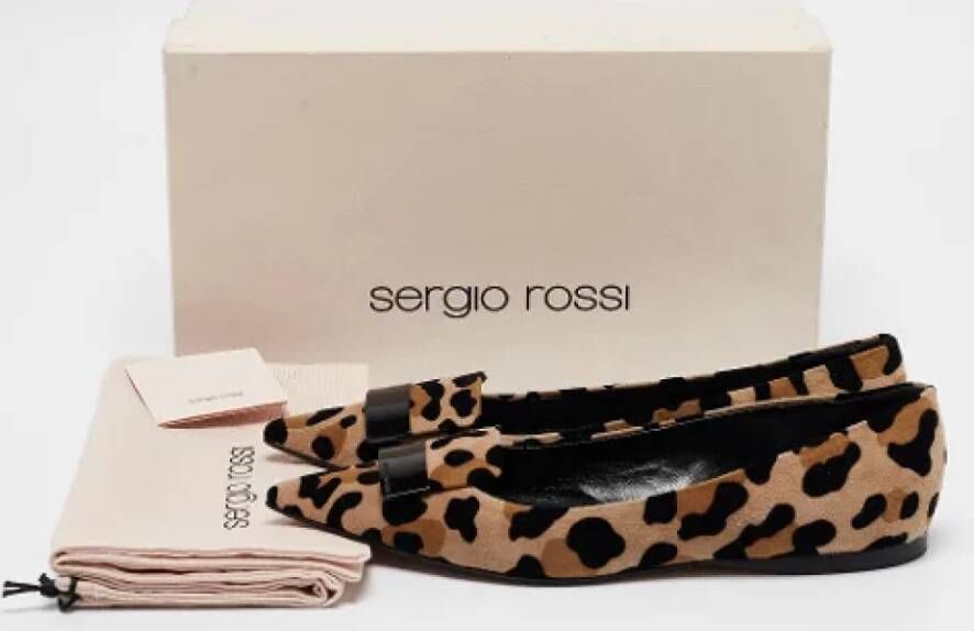 Sergio Rossi Pre-owned Suede flats Brown Dames