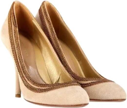 Sergio Rossi Pre-owned Suede heels Beige Dames