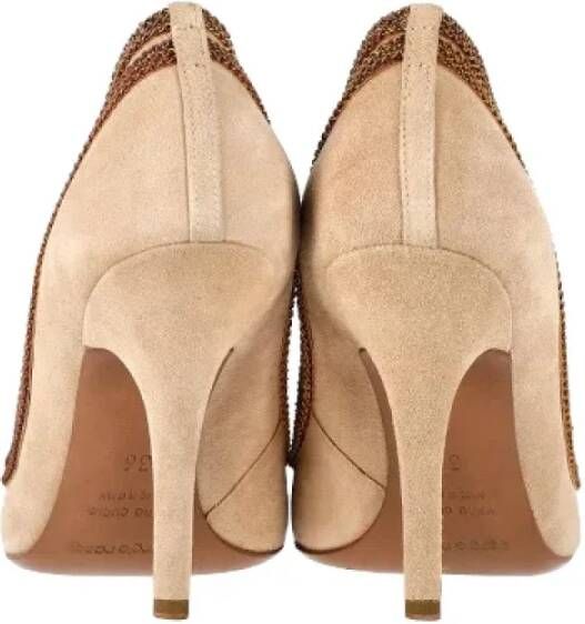 Sergio Rossi Pre-owned Suede heels Beige Dames