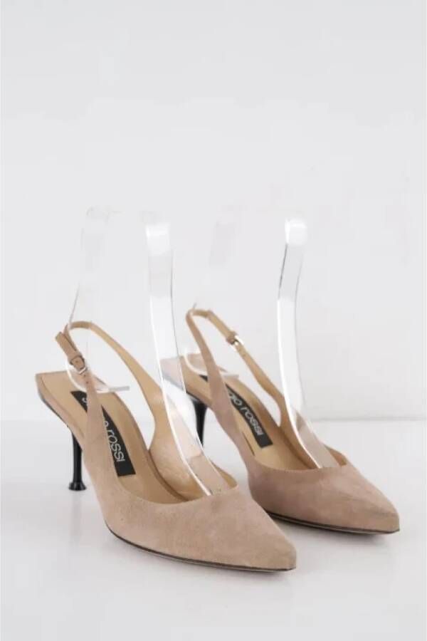 Sergio Rossi Pre-owned Suede heels Beige Dames