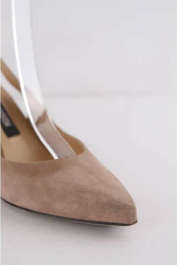 Sergio Rossi Pre-owned Suede heels Beige Dames