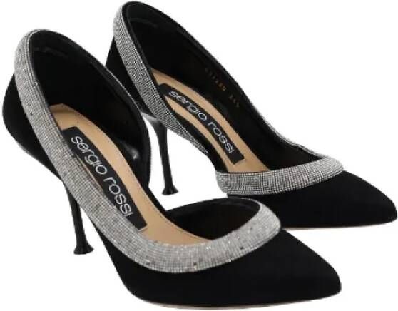 Sergio Rossi Pre-owned Suede heels Black Dames