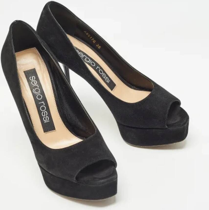 Sergio Rossi Pre-owned Suede heels Black Dames