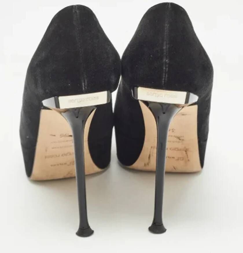 Sergio Rossi Pre-owned Suede heels Black Dames