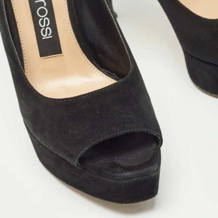 Sergio Rossi Pre-owned Suede heels Black Dames