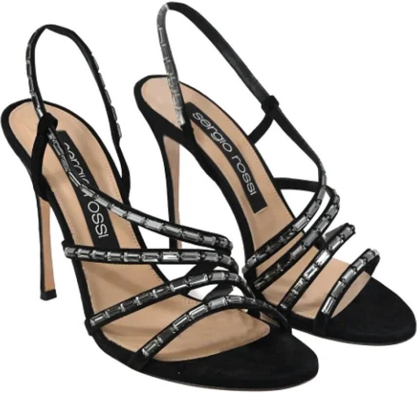 Sergio Rossi Pre-owned Suede heels Black Dames