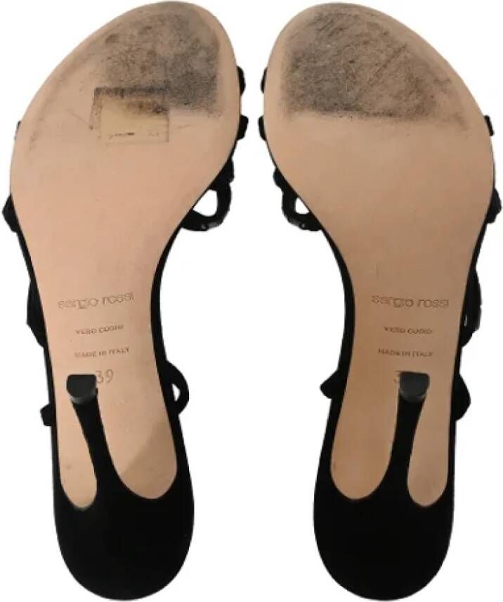 Sergio Rossi Pre-owned Suede heels Black Dames