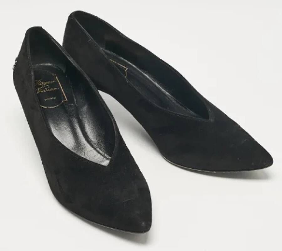 Sergio Rossi Pre-owned Suede heels Black Dames