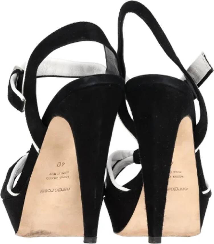 Sergio Rossi Pre-owned Suede heels Black Dames