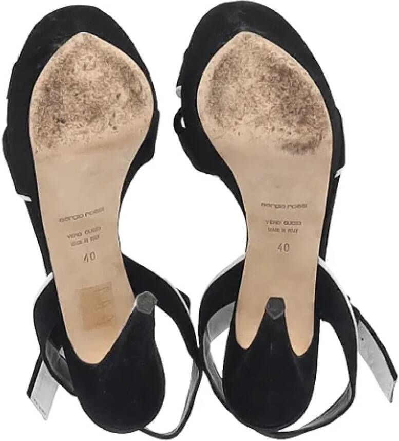 Sergio Rossi Pre-owned Suede heels Black Dames