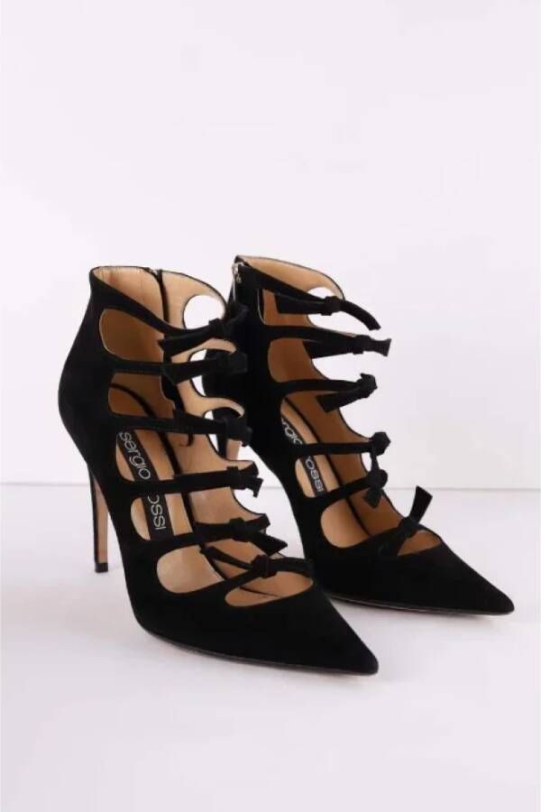 Sergio Rossi Pre-owned Suede heels Black Dames