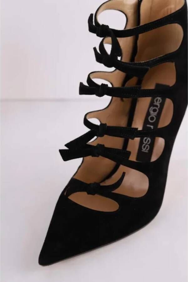 Sergio Rossi Pre-owned Suede heels Black Dames