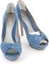 Sergio Rossi Pre-owned Suede heels Blue Dames - Thumbnail 3