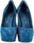 Sergio Rossi Pre-owned Suede heels Blue Dames - Thumbnail 2